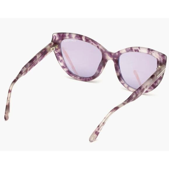 TOM FORD 55mm Cat Eye Sunglasses havana Violet - Picture 3 of 12